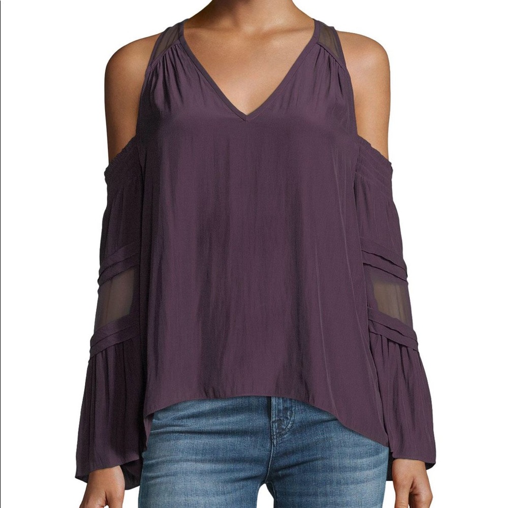 Ramy Brooke Faretta v-neck cold shoulder blouse